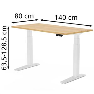 Produktbild für Schreibtisch FlexiSpot E7W-Pro 2026, ahorn / weiß