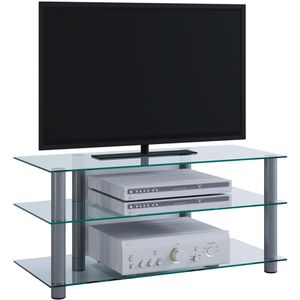 TV-Rack VCM Netasa, silber