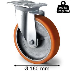Produktbild für Schwerlastrolle CASCOO Serie I2U5, Lenkrolle