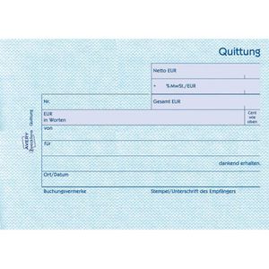 Produktbild für Quittungsblock Zweckform 302, fälschungssicher, MwSt. separat