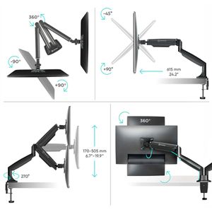 Produktbild für Monitorhalterung Onkron G200-B, VESA 75x75 &amp; 100x100 mm