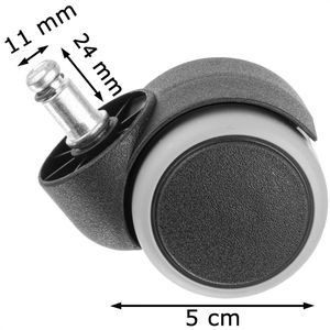 Produktbild für Stuhlrollen Topsit 5 Stück