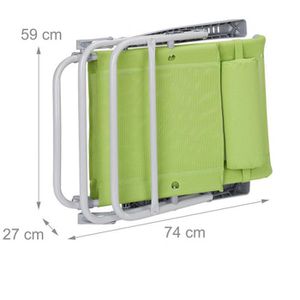 Produktbild für Campingstuhl Relaxdays 10026478, grün, bis 120 kg