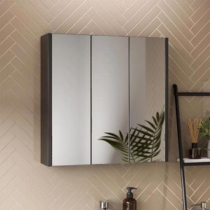 Produktbild für Spiegelschrank Vicco Majest, anthrazit