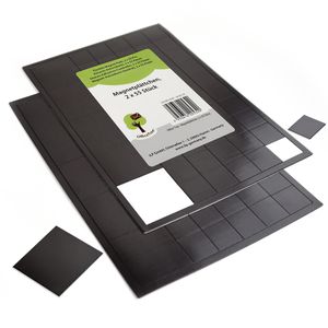 OfficeTree Magnetplättchen Quadrate, Set, 2 Größen, selbstklebend, schwarz,  110 Stück – Böttcher AG
