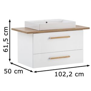 Produktbild für Waschtisch Schildmeyer Duo, hängend, weiß