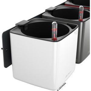 Produktbild für Übertopf Lechuza Green Wall Home Kit Glossy, grau, 14x14x14cm