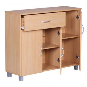 Produktbild für Sideboard Wohnling Jarry WL1.333, aus Holz, buche