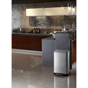 Produktbild für Mülleimer EKO E-Cube, VB 926840, matt silber