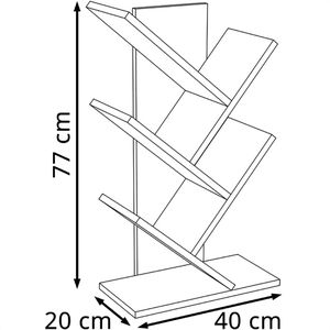 Produktbild für Bücherregal VCM Nulis L, 920354, weiß