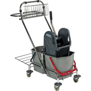 Produktbild für Reinigungswagen Sprintus Chrom Pro 301081, Doppelfahrwagen