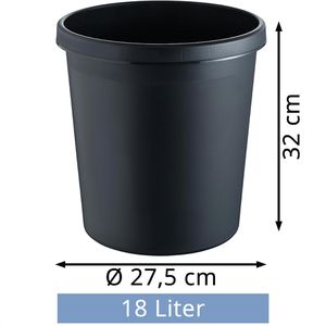 Produktbild für Papierkorb Jalema a29286099 Re-Solution, schwarz