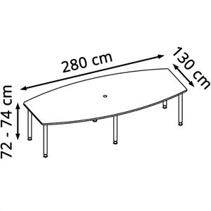 Produktbild für Konferenztisch Hammerbacher KT28C