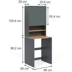 Produktbild für Waschmaschinenschrank Vicco Viktor,anthrazit / goldkraft eiche