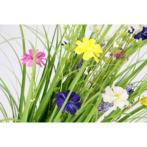 Produktbild für Kunstpflanze I.GE.A. Gras mit bunten Cosmeablüten