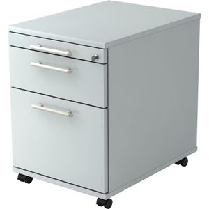 Produktbild für Rollcontainer Hammerbacher B-Serie, aus Holz, lichtgrau