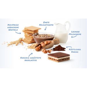 Produktbild für Waffeln Knoppers Milch-Haselnuss-Schnitte