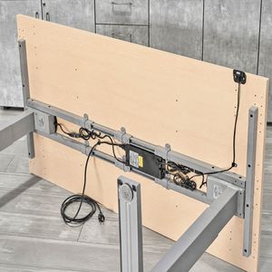 Produktbild für Schreibtisch Hammerbacher XMKA 12, ahorn / silber