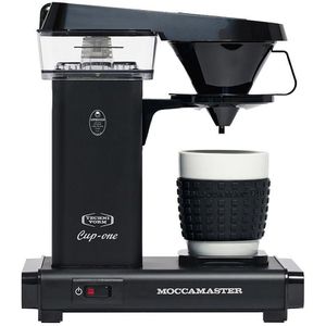 Moccamaster Kaffeemaschine Cup One, 1 Tasse, 300ml, mattschwarz, mit 2 Kaffeetassen