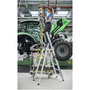 Produktbild für Stehleiter MUNK 40106, nivello-Leiterfüße, mit Plattform