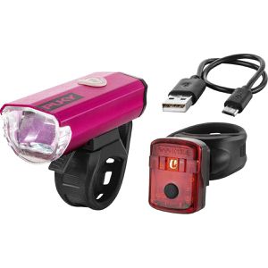 Fahrradlicht PUKY Lumi, pink, StVZO zugelassen