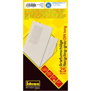 Produktbild für Briefumschläge Idena 10544, grau, DIN lang
