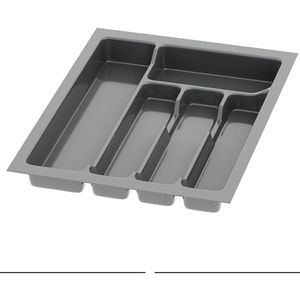 Besteckkasten Sossai Divio, anthrazit, aus Kunststoff