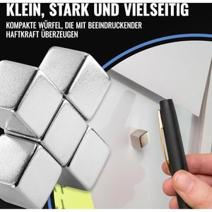Produktbild für Magnete Poppstar 1011180, silber, Neodym Magnet