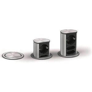Produktbild für Einbausteckdose Bachmann Elevator, mit 2 m Kabel, versenkbar