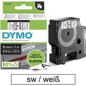 3x Schriftbänder für Dymo 45803 Schwarze Schrift auf Weiss 19mm-Easy Print Serie 
