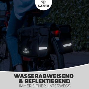 Produktbild für Gepäckträgertasche Radgeist DPP-BL-15, schwarz, 30 Liter