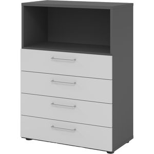 Produktbild für Kombischrank Hammerbacher Serie 9 Advanced, grau / graphit