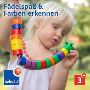 Produktbild für Motorikspielzeug Selecta 63005, Fädelraupe