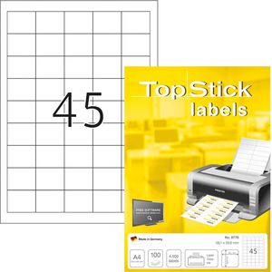Universaletiketten TopStick labels, 8778, weiß
