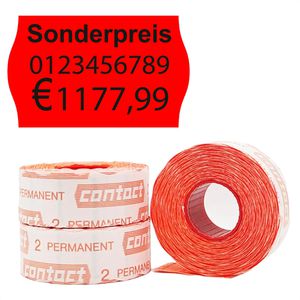 Produktbild für Preisetiketten Contact A57101110-01, rot, 26x16 mm