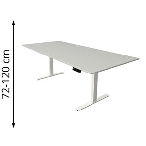 Schreibtisch Kerkmann Move 3, lichtgrau / weiß