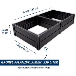 Produktbild für Hochbeet KHW Demeter L, aus Kunststoff
