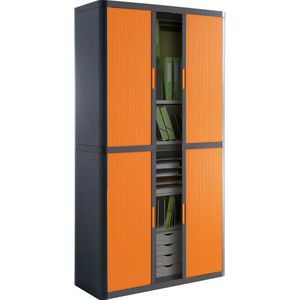 Rollladenschrank Paperflow aus Metall und Kunststoff