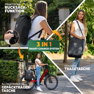 Produktbild für Gepäckträgertasche Mivelo Primus, schwarz, 20 Liter