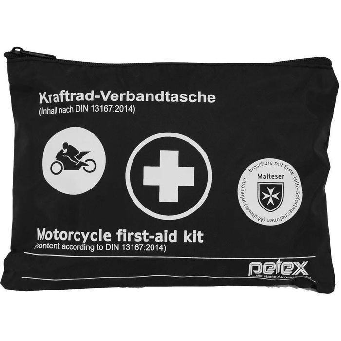 Petex Erste-Hilfe-Tasche Kraftrad gefüllt, DIN 13167, Motorrad