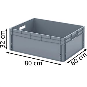 Produktbild für Eurobox AUER EG 86/32, grau, 130 Liter