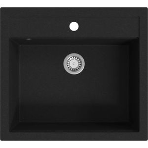 Spülbecken vidaXL Einzelbecken 142954, schwarz