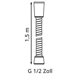 Produktbild für Duschschlauch Cornat Brauseschlauch SA330696, verchromt
