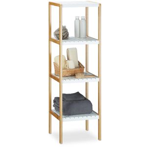Produktbild für Badregal Relaxdays 10017161, aus Bambus, braun / weiß