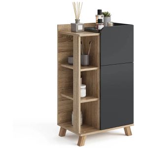 Produktbild für Badschrank Vicco Karen, 4 Füße, anthrazit / sonoma eiche