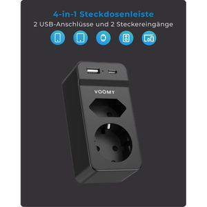 Produktbild für Steckdosenadapter Voomy Split X2S, mit Überspannungsschutz