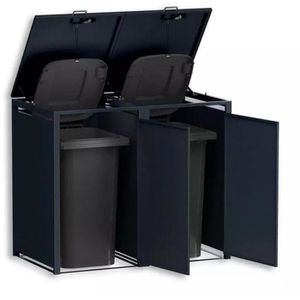 Produktbild für Mülltonnenbox Metzler MMB-1-2X-AN, Metall