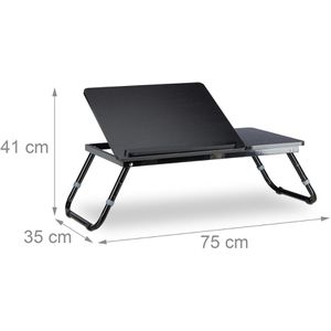 Produktbild für Laptoptisch Relaxdays 10013215, aus Holz, höhenverstellbar