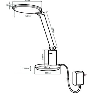 Produktbild für Schreibtischlampe Lumeno Isis, weiß, LED, dimmbar