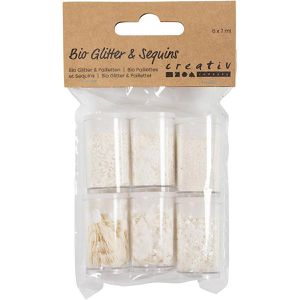 Produktbild für Glitzer Creativ-Company 284613 Bio Sparkles &amp; Pailletten, weiß